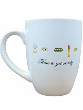 New Cynthia Rowley "Time to get ready" makeup mug